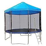 Outdoor-Trampolin-Baldachin für Trampoline, rahmenlos, Oxford-Gewebe, regenfest, Sonnenschutz, Sonnenschutz, Blau, 1,83 m