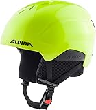 Alpina PIZI - Sicherer, Bruchfester & Individuell Anpassbarer Skihelm Mit Abnehmbaren Ohrenpolstern Für Kinder, neon-Yellow matt, 46-51 cm