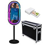 Spiegel Photo Booth mit App Software, Touchscreen, RGB Licht, Trolley Case für Events