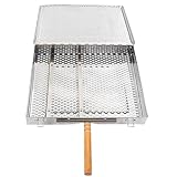 Edelstahl Grill | Fischkorb Grill | Grill Gemüsekorb, Faltbarer Grillkorb, Edelstahl BBQ, BBQ Kochutensilien, Barbecue Kochen Werkzeuge für Outdoor und Indoor