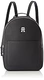 Tommy Hilfiger Damen Th Emblem Rucksack Rucks cke, Schwarz, Einheitsgröße EU