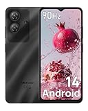 Ulefone Note 21 Handy Android 14, 8GB + 128GB/SD-1TB, 5000mAh Akku Octa Core Smartphone mit 6.75' HD+ 90Hz Dual SIM 4G Smartphone Ohne Vertrag, 13MP+5MP Kamera GPS/OTG/Face ID/Fingerprint Schwarz