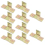10er Set Bettverbinder, Schwerlast Bettbeschlag Eckverbinder Steckverbinder Holz Bettwinkel zum Einhängen Einhängebeschlag für Mittelbalken Bettgeländer Lattenrost Bettrahmenprojekt