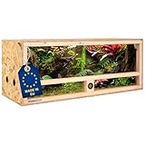 ITA Holz Terrarium 100x40x40 cm mit Seitenbelüftung & Integriertem Hygrometer - Holzterrarium aus OSB-3 Platten - Terrarien für Reptilien, Schlangen, Amphibien - EU Produkt, FSC Zertifiziert