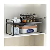 Gewürzregal Set Schrank Regal, für Schrank Vorratskammer Küche Spüle Veranstalter, ausziehbare Gewürzhalter 2 Tier Gewürz Organizer