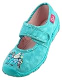 Beck Mädchen Pegasus Hausschuhe, Türkis, 32 EU