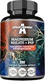 Magnesium Malat 1400 mg pro Portion + Vitamin B6 (P-5-P) - 200 vegane Kapseln - 3 Monatsvorrat - Magnesium Malat + Pyridoxal-5-Phosphat - von Apollo's Hegemony