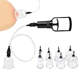 Jinqian 4 Paar Nippelsauger Nippel Sucker Set Extrem Saugkraft Brustwarzensauger Brustwarzen Saugen Vakuum Pussy Pump Brust Stimulation Sauger SM Sexspielzeug für Frauen Paare, Transparent, 1.0 stück