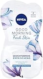 NIVEA Good Morning Fresh Skin Gesichtsmaske, erfrischende Gesichtspflege Maske für normale und Mischhaut, Hautpflege Maske mit natürlichem Aloe Vera & Vitamin E (2 x 7,5 ml)