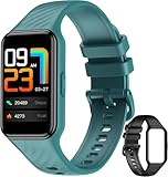 Baolubao Smartwatch für Damen und Herren, 10 ATM wasserdicht mit Herzfrequenzmesser/SpO2/Schlaf/Schrittzähler, Benachrichtigungen Smart Watch Fitness Activity Tracker für iOS Android (2 Bänder)