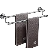 TOTIKI Handtuchhalter 304 Gebürsteter Handtuchhalter Edelstahl-Doppelstangenhalter Wandmontierter Badetuchhalter Für Bad(7 3/8)