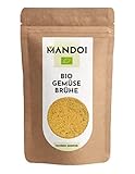 Mandoi Bio Gemüsebrühe 500g, Vegan, Kosher, ohne Hefe, 100% Bio-Qualität für Gemüsesuppe, Gemüsebouillon