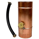 SÜDMETALL - Premium Kupfer Regenwassersammler 100 mm mit Schlauch- und Fassanschluss für das Fallrohr - Regensammler 75% Wasser-Ertrag - Wassersammler für Regentonnen vom Fachhandel entwickelt