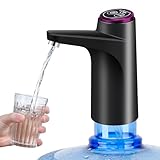 Wasserflaschen Pumpe, Elektrischer Wasserspender, USB-Lade Automatische Trinkwasserpumpe, 5 Gallonen Wasserflaschen Pumpe für Home Camping Office Küchen Schule mit Schläuchen,Ladekabel