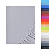 NatureMark - Mikrofaser SPANNBETTLAKEN zum Sparpreis! viele Größen und Farben Markenware (120x200 cm, Silber grau)