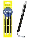 Online magiXX, 3x Radierstift I Gelschreiber blau radierbar mit 0,7mm Strichstärke I Tintenroller zum Schreibenlernen, Büro I Erasable Pen Set I Radierbarer Kugelschreiber Schüler