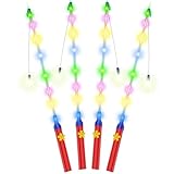 WD&CD 4 STÜCK Laternenstab LED Laternenstab Elektronischer mit 8 Led für St Martin Halloween Zauberstäbe Party Kostümpartys