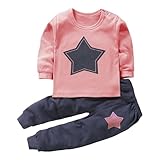 Bekleidungsset Baby Mädchen Winter Langärmlige Oberteile und Hosen mit Animal-Print für, und Mädchen, lockerer Loungewear-Anzug für 0 bis 9 Kinder Pullover Mädchen (Pink, 6-12 Months)