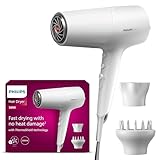 Philips Haartrockner 5000 Series, ThermoShield Technologie, Ionisierungsfunktion, 2.100 W, Weiß, mit Stylingdüse und Volumendiffusor, Modell BHD500/20
