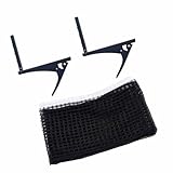 PANGBOER Tischtennisnetz Und Pfosten Set Verstellbare Trainings Übungsnetze Griffhalter Clip Zusammenklappbare Tischtennis Netze Clip Tischtennis Pfosten Set Geeignet Für Drinnen Draußen