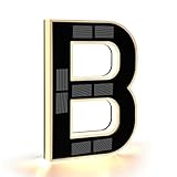 CARPESUN Solar Hausnummer Beleuchtet für Außen Wasserdicht, Beleuchtete Hausnummernschild Solar, Hausnummernleuchte Schwarz Groß - Höhe 23 cm (B-schwarz, 23CM)