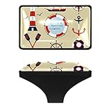 Segeln, nautischer Leuchtturm-Kompass, rechteckig, 4 Stück