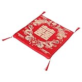 BAZEITFLOW Sitzkissen Quadratisch für Stuhl Robustes Polster mit Stabilem Material für Büro Esszimmer Garten Flexibel Nutzbar Komfortable Sitzauflage Dragon Phoenix Design