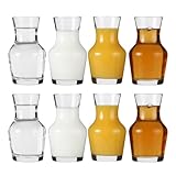 Lily's Home Individuelle Weinkaraffen aus Glas, Miniatur-Karaffen in persönlicher Größe, ideal für Dinnerpartys und Weinproben, ein wunderbares Geschenk (je 240 ml, 8 Stück)