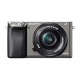Sony Alpha 6000 Systemkamera (24 Megapixel, 7,6 cm (3') LCD-Display, Exmor APS-C Sensor, High Speed Hybrid AF) inkl. SEL-P1650 Objektiv graphit-grau