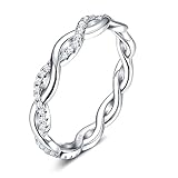Chriscoco Ringe Silber 925 für Damen Zirkonia Daumenring Minimalistisch Liebesknoten Ringe Verlobungsring Eheringe Jubiläum Promise Ringe Silber Ringe für Frauen Schmuck