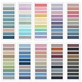 Alriedy 2000 Stück Haftstreifen Sticky Notes Aesthetic, 10 Stile Haftnotizen Pastell Transparent Sticky Notes, Haftmarker Selbstklebend Book Tabs Seitenmarker für Büro Schule Bücher