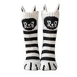 LOFIR Kuschelsocken mit ABS Sohle Damen Stoppersocken Anti-Rutsch Haussocken Mädchen Thermosocken Warme Winter Strümpfe Frauen Flauschig Socken, Größe35-41,1 Paar