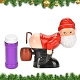 Seifenblasenmaschine für Weihnachtsmann – Seifenblasenmaschine, automatisches Spielzeug für, Familien, Schwimmbad, Poolseite, Summ