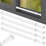 Verstellbare Vorhangstange 40 bis 70 cm, Weiß, Ø 22 mm, Ausziehbar Klemmstange, Spannstange Ohne Bohren, Teleskopstange Gardinenstange für Fenster, Dusche, Türöffnungen und Kleiderschrank (2)