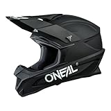 O'NEAL | Motocross-Helm | MX Enduro Motorrad | ABS-Schale, Lüftungsöffnungen für optimale Belüftung und Kühlung | 1SRS Helmet Solid | Erwachsene | Schwarz | Größe XL