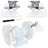 2 Stück Schleifbock Augenschutz, Augenschutz für Doppelschleifer Universal Schleifmaschinen-Halterung für Die Meisten Schleifbock Typ 125/150/200/250 Schleifbock Schutzschild