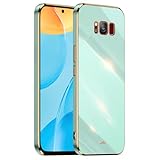EASSGU Galvanisierter Rahmen Handyhülle für Samsung Galaxy S8 (5.8' Inches), Weiche TPU Silikon Schutzhülle - Grün