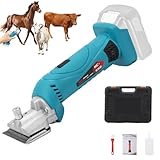 Schermaschine Pferd Schafschere für Makita 18V Akku, 6 Gang 35 Zähne Haustiermaschine Kabellos Ziege Pferd Haarschere Schaf Schermaschine Für alle Körperhaare (ohne Akku)