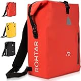 Ceciliec Fahrradtasche - Gepäckträger Tasche & Fahrrad Rucksack Wasserdicht - Gepäckträgertasche zum Umhängen (Rot, 25L)