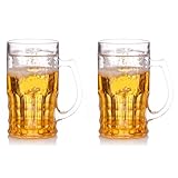 Fegtrtyoa Biergläser, 420ml Doppelschicht Lustiger Bierkrug, Fake Doppelte Tasse mit Mezzanin, mit Inklusive Bierkrug