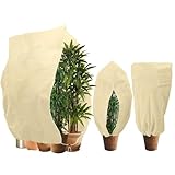 TXBOBECO 3 Stück Pflanzenschutz Winter, Winterschutz für Kübelpflanzen, Atmungsaktiv 80g/m² Winterschutz für Pflanzen Wiederverwendbar Frostschutz Pflanzen (1pcs120*180cm+2pcs80*100cm)