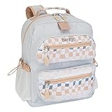 Bentgo® Kinder-Rucksack – leichter 35,6 cm Rucksack für Schule, Reisen und Kita, ideal für Kinder ab 4 Jahren, Karo-Farbverlauf, Modern