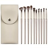 iCovalescent 10 Stück Pinselset Makeup, Professionelles Make up Pinsel set, Puder Foundation Lidschatten Concealer Eyeshadow Schmink Pinsel Mit Schminktasche