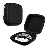 kwmobile In-Ear Kopfhörer Tasche - In Ear Headphones Schutztasche - Earphones Etui Case Cover Hülle für Kopfhörer in Schwarz