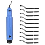 DODUOS Entgrater Werkzeug Universal Handentgrater mit 10 Stück Ersatzklingen Entgrater Set für Kunststoff, Aluminium und Edelstahl