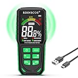 Feuchtigkeitsmessgerät für Wände Feuchtigkeitsmesser Wand Zerstörungsfreie Messung Feuchtemessgerät Mauerwerk Geeignet für Holz, Wand, Wohnmobil, Decke, Boden (MT37)