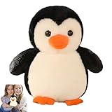 SNONESIY Pinguin Kuscheltier Süß Groß 23cm Pinguin Stofftier, Plüschpinguin Kissen Puppe Kuscheltier Pinguin Geeignet Zum Verschenken Jungen, Mädchen, Überraschen Sie Die Kinder (Schwarz)