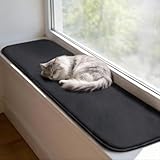 Pet Prime Katzen Fensterliege, Katzenbett Fensterbank, WARM Fensterbrett Katze, Katze Fensterbankauflage rutschfest, Cat Window Lounger, Matte für Fensterbänke, 90 x 28 cm, Weich & Maschinewaschbar