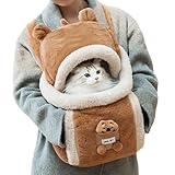 Weppduk Tragetasche für Haustiere, warme Katzentransportbox – Katzenrucksäcke für den Winter | Reisetasche für Katzen mit Öffnung oben, Käfig für kleine Hunde