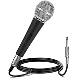 Pyle Mikrofon - Karaoke Mikrofon, Dynamisches Gesangsmikrofon, Bewegliche Spulen-Dynamik-Kardioid-Einweghandmikrofon, EIN/AUS-Schalter mit 4,5 Meter XLR-Audiokabel auf 6,35mm Audiostecker Karaoke box
